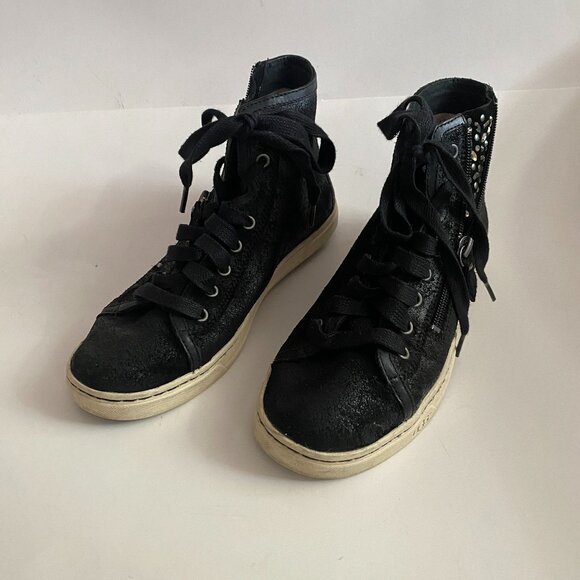 UGG Blaney Crystals Women's Black High Top Sneakers Size 7.5 1008490 Fall - Picture 2 of 15